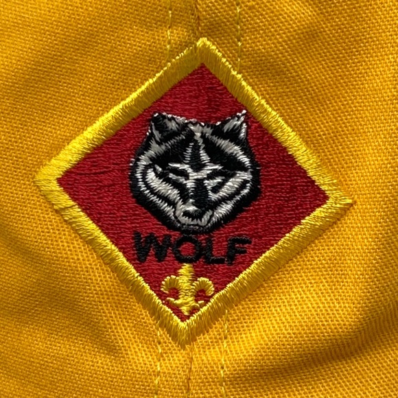 Boy Scouts Wolf Blue Gold vintage made in the USA twill M/L SnapBack cap - Picture 7 of 11